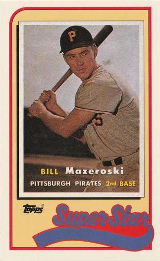 1989 Topps/LJN Baseball Talk #19 Bill Mazeroski Front