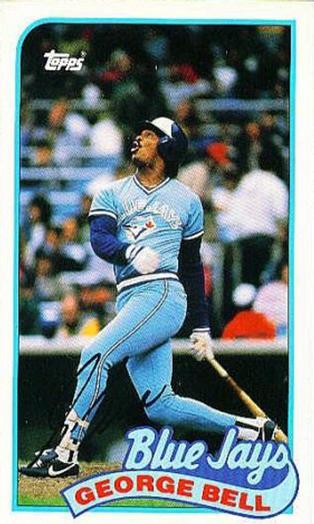 1989 Topps/LJN Baseball Talk #53 George Bell Front