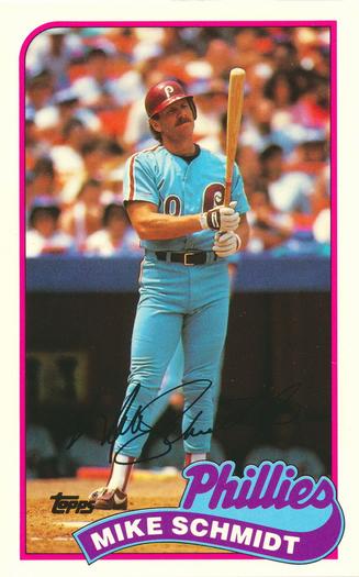 1989 Topps/LJN Baseball Talk #72 Mike Schmidt Front
