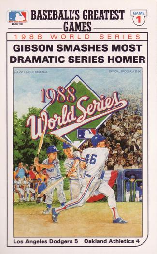 1989 Topps/LJN Baseball Talk #8 1988 World Series Game 1 Front