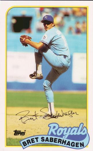 1989 Topps/LJN Baseball Talk #92 Bret Saberhagen Front