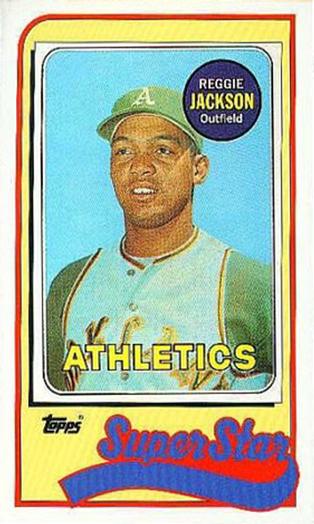 1989 Topps/LJN Baseball Talk #9 Reggie Jackson Front