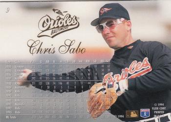 1994 Flair #9 Chris Sabo Back