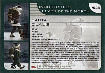 2007 Topps Santa Claus #15 Santa Claus Back