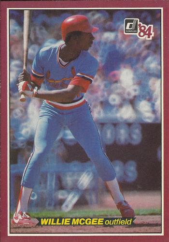 1984 Donruss Action All-Stars #2 Willie McGee Front