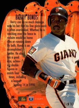 1994 Flair - Hot Glove #1 Barry Bonds Back