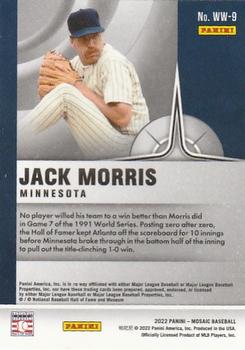 2022 Panini Mosaic - Will to Win #WW-9 Jack Morris Back