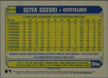 2022 Topps Mini - 1987 Topps Baseball #78B-33 Seiya Suzuki Back