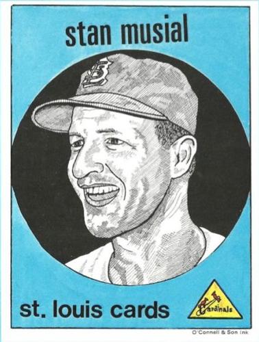 1983 O'Connell and Son Baseball Greats #12 Stan Musial  Front