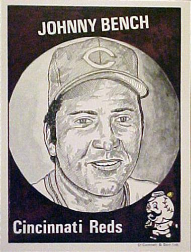 1983 O'Connell and Son Baseball Greats #2 Johnny Bench Front