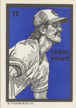 1984-89 O'Connell and Son Ink #17 Robin Yount Front