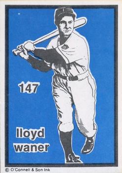 1984-89 O'Connell and Son Ink #147 Lloyd Waner Front