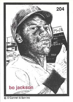 1984-89 O'Connell and Son Ink #204 Bo Jackson Front