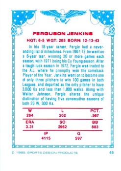 1984-85 Sports Design Products #46 Fergie Jenkins Back