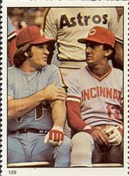 1982 Fleer Stamps #109 Pete Rose / Dave Concepcion Front