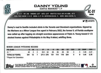 2022 Topps Chrome Update - Autographs #AC-DY Danny Young Back