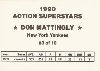 1990 Action Superstars (unlicensed) #3 Don Mattingly Back