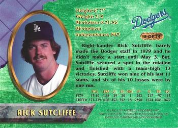 1995 Los Angeles Dodgers Chromium Rookie of the Year #8 Rick Sutcliffe Back