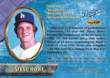1995 Los Angeles Dodgers Chromium Rookie of the Year #9 Steve Howe Back