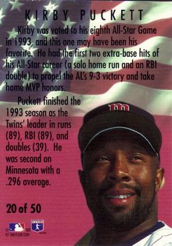 1994 Fleer - All-Stars #20 Kirby Puckett Back