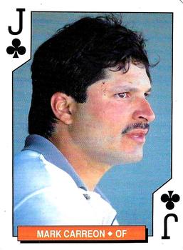 1994 Bicycle San Francisco Giants Playing Cards #J♣ Mark Carreon Front