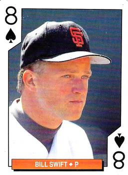 1994 Bicycle San Francisco Giants Playing Cards #8♠ Bill Swift Front