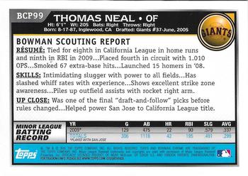 2010 Bowman - Chrome Prospects Autographs #BCP99 Thomas Neal Back
