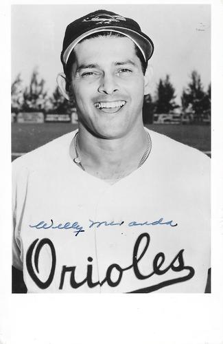 1956 Baltimore Orioles Photocards #005 Willy Miranda Front