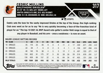 2023 Topps - Gold #317 Cedric Mullins Back