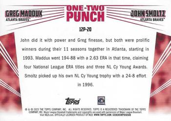 2023 Topps - One-Two Punch Blue #12P-20 Greg Maddux / John Smoltz Back