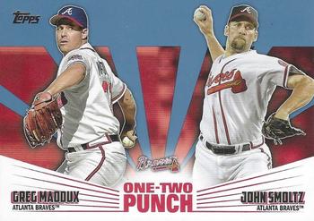 2023 Topps - One-Two Punch Blue #12P-20 Greg Maddux / John Smoltz Front