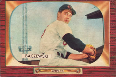 1955 Bowman #190 Fred Baczewski Front