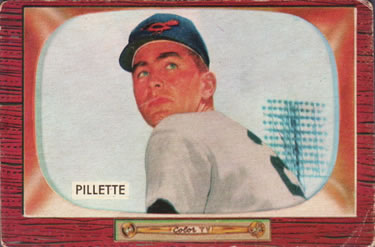 1955 Bowman #244 Duane Pillette Front