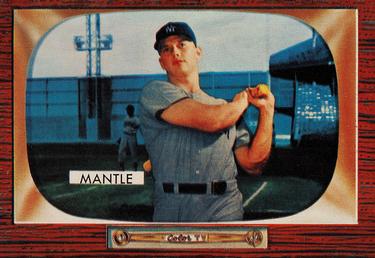 1955 Bowman #202 Mickey Mantle Front