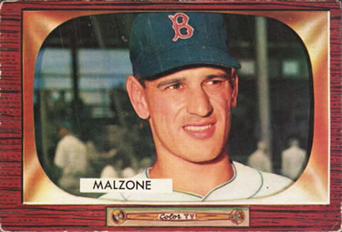 1955 Bowman #302 Frank Malzone Front