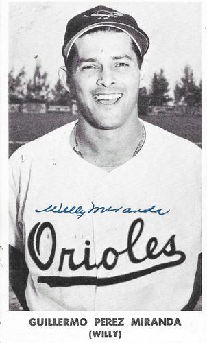 1956 Baltimore Orioles Biography Photocards #NNO Guillermo Perez Miranda Front