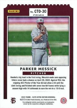 2022 Panini Elite Extra Edition - College Tickets Optic Holo #CTO-30 Parker Messick Back