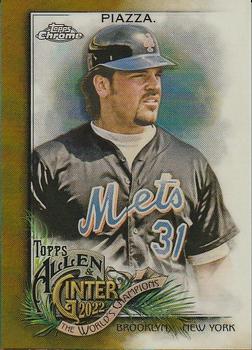 2022 Topps Allen & Ginter Chrome - Gold Refractor #147 Mike Piazza Front