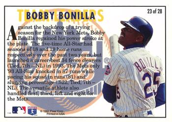 1994 Fleer - Team Leaders #23 Bobby Bonilla Back