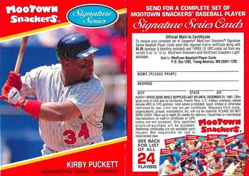 1991 MooTown Snackers - Foldout Panels #2 Kirby Puckett Front