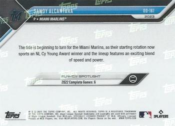 2023 Topps Now Road to Opening Day Miami Marlins #OD-161 Sandy Alcantara Back