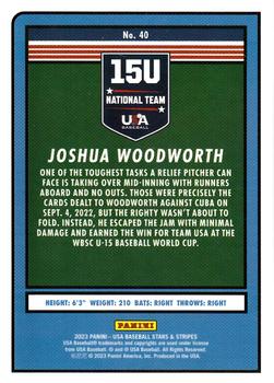 2023 Panini USA Baseball Stars & Stripes #40 Joshua Woodworth Back