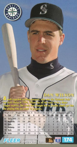 1994 Fleer Extra Bases #174 Dan Wilson Back