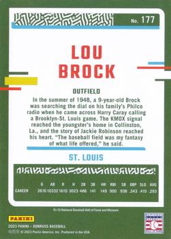 2023 Donruss #177 Lou Brock Back