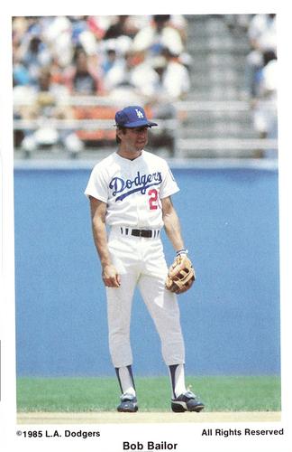 1985 Coca-Cola Los Angeles Dodgers #NNO Bob Bailor Front