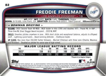 2023 Bowman #82 Freddie Freeman Back