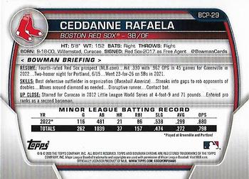 2023 Bowman - Chrome Prospects #BCP-29 Ceddanne Rafaela Back
