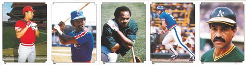 1984 Topps Stickers - Test Strips #52 / 331 / 332 / 352 / 354 Gary Redus / Billy Sample / Dwayne Murphy / Larry Parrish / Dave Lopes Front