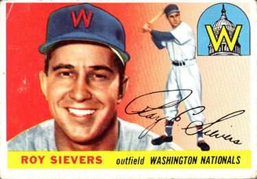 1955 Topps #16 Roy Sievers Front