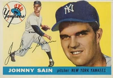 1955 Topps #193 Johnny Sain Front